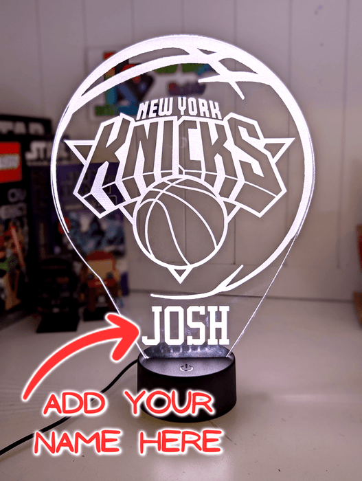 New York Knicks Basketball Team 3d LED Night Light Lamp - KustomboxNight Lights & Ambient LightingKustomboxStandard Size - No Name