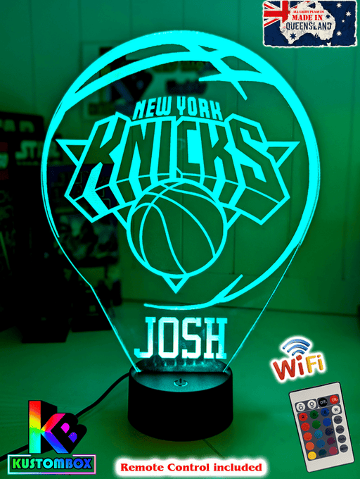 New York Knicks Basketball Team 3d LED Night Light Lamp - KustomboxNight Lights & Ambient LightingKustomboxStandard Size - No Name