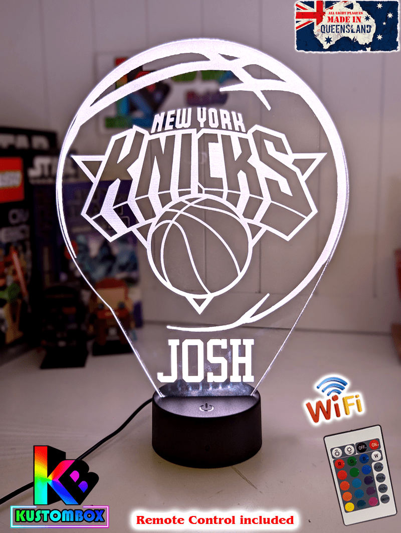 New York Knicks Basketball Team 3d LED Night Light Lamp - KustomboxNight Lights & Ambient LightingKustomboxStandard Size - No Name