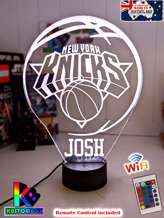 New York Knicks Basketball Team 3d LED Night Light Lamp - KustomboxNight Lights & Ambient LightingKustomboxStandard Size - No Name