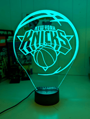 New York Knicks Personalised 3D LED Night Light Custom Name Basketball Lamp - KustomboxNight Lights & Ambient LightingKustomboxStandard Size - No Name