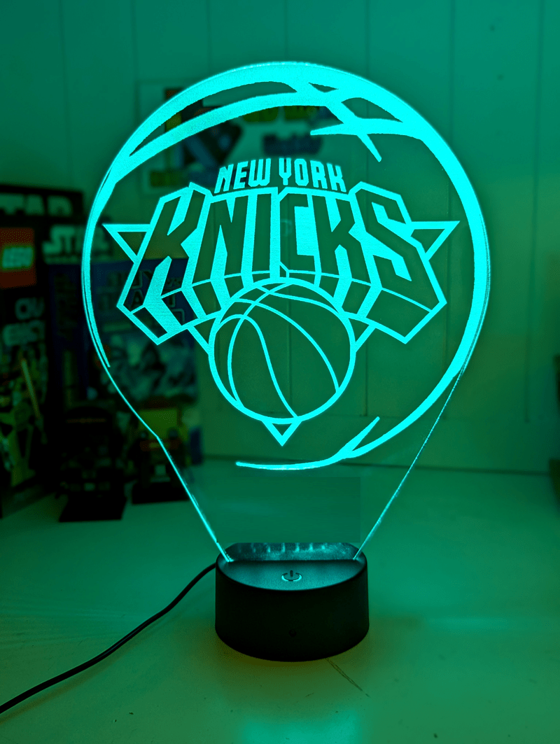 New York Knicks Personalised 3D LED Night Light Custom Name Basketball Lamp - KustomboxNight Lights & Ambient LightingKustomboxStandard Size - No Name