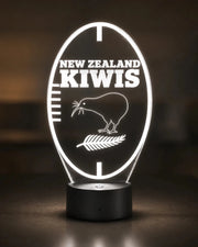 NEW ZEALAND KIWIS Rugby League Ball Personalised Name 3D LED Night Light Lamp - KustomboxNight Lights & Ambient LightingKustomboxStandard Size