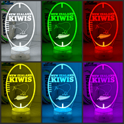 NEW ZEALAND KIWIS Rugby League Ball Personalised Name 3D LED Night Light Lamp - KustomboxNight Lights & Ambient LightingKustomboxStandard Size