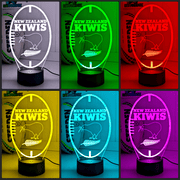 NEW ZEALAND KIWIS Rugby League Ball Personalised Name 3D LED Night Light Lamp - KustomboxNight Lights & Ambient LightingKustomboxStandard Size