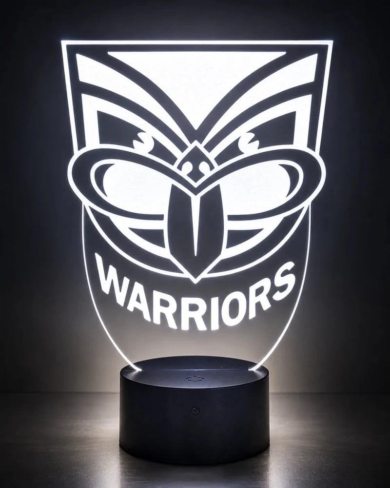 New Zealand Warriors 3D LED Night Light Personalised Name Lamp 16 Colour Remote - KustomboxNight Lights & Ambient LightingKustomboxStandard Size
