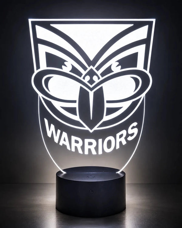 New Zealand Warriors 3D LED Night Light Personalised Name Lamp 16 Colour Remote - KustomboxNight Lights & Ambient LightingKustomboxStandard Size