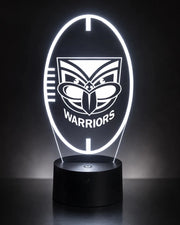 New Zealand Warriors Personalised Ball Shaped 3D LED Night Light Name Lamp - KustomboxNight Lights & Ambient LightingKustomboxStandard Size