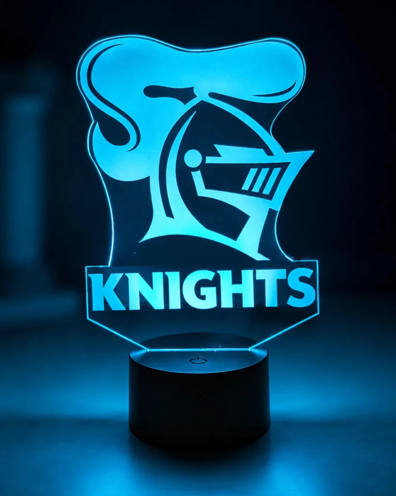 Newcastle Knights 3D LED Night Light Personalised Name Lamp 16 Colour Remote - KustomboxNight Lights & Ambient LightingKustomboxStandard Size