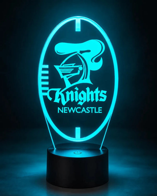 Newcastle Knights Personalised Ball Shape 3D LED Night Light Custom Name Lamp - KustomboxNight Lights & Ambient LightingKustomboxStandard Size