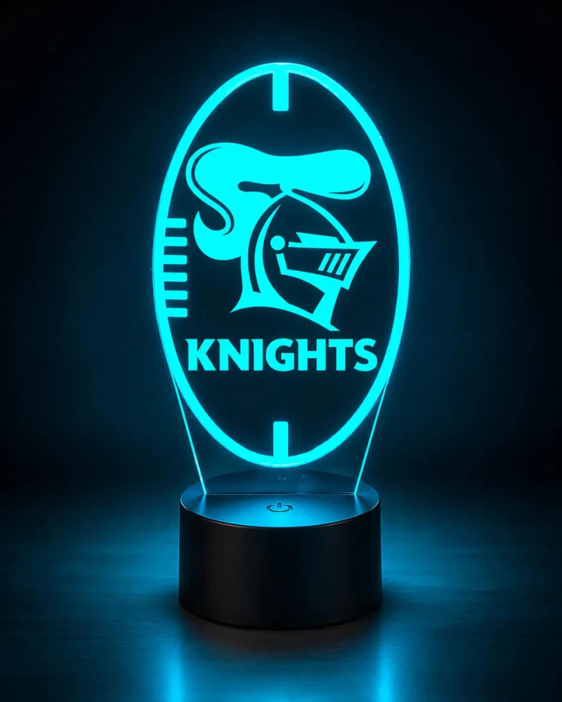 Newcastle Knights Personalised Ball Shaped 3D LED Night Light Name Lamp - KustomboxNight Lights & Ambient LightingKustomboxStandard Size