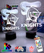 NEWCASTLE KNIGHTS Rugby League Footy Club 3D LED Night Light - KustomboxNight Lights & Ambient LightingKustomboxStandard Size
