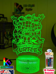 Ninja Turtles Personalised Name 3D LED Night Light Lamp - KustomboxNight Lights & Ambient LightingKustomboxStandard Size - No Name