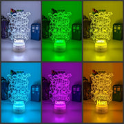 Ninja Turtles Personalised Name 3D LED Night Light Lamp - KustomboxNight Lights & Ambient LightingKustomboxStandard Size - No Name