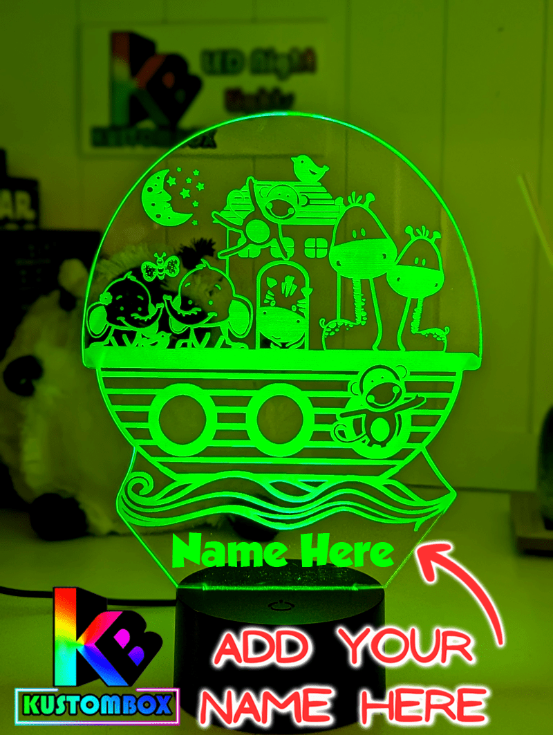 Noahs Ark Animals Personalised LED Night Light Kids Custom Name Bedroom Lamp - KustomboxNight Lights & Ambient LightingKustomboxStandard Light - Personalised name