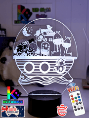 Noahs Ark Animals Personalised LED Night Light Kids Custom Name Bedroom Lamp - KustomboxNight Lights & Ambient LightingKustomboxStandard Light