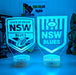NSW Blues New Logo Banner Rugby League Football LED Night Light Room Lamp Mancave - KustomboxNight Lights & Ambient LightingKustomboxStandard Black Base