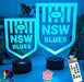 NSW Blues New Logo Banner Rugby League Football LED Night Light Room Lamp Mancave - KustomboxNight Lights & Ambient LightingKustomboxStandard Black Base