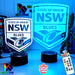 NSW Blues Older Logo Banner Rugby League Football LED Night Light Room Lamp Mancave - KustomboxNight Lights & Ambient LightingKustomboxStandard Black Base