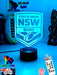 NSW Blues Older Logo Banner Rugby League Football LED Night Light Room Lamp Mancave - KustomboxNight Lights & Ambient LightingKustomboxStandard Black Base