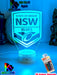 NSW Blues Older Logo Banner Rugby League Football LED Night Light Room Lamp Mancave - KustomboxNight Lights & Ambient LightingKustomboxStandard Black Base