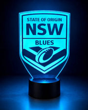 NSW Blues State of Origin 3D LED Night Light Personalised Name Lamp - KustomboxNight Lights & Ambient LightingKustomboxStandard Size