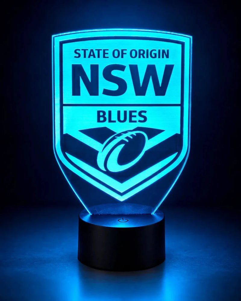 NSW Blues State of Origin 3D LED Night Light Personalised Name Lamp - KustomboxNight Lights & Ambient LightingKustomboxStandard Size