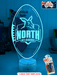 Nth Melbourne Kangaroos Australian Football Club 3D LED Night Light - KustomboxNight Lights & Ambient LightingKustomboxStandard Size