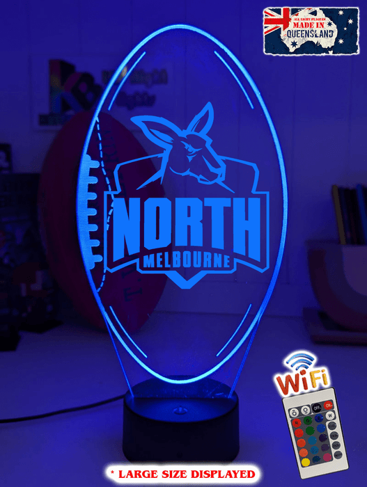 Nth Melbourne Kangaroos Australian Football Club 3D LED Night Light - KustomboxNight Lights & Ambient LightingKustomboxStandard Size
