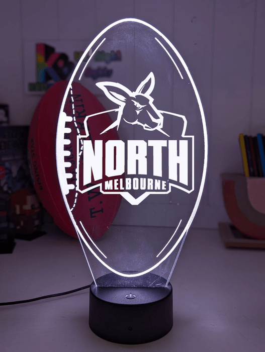 Nth Melbourne Kangaroos Australian Football Club 3D LED Night Light - KustomboxNight Lights & Ambient LightingKustomboxStandard Size