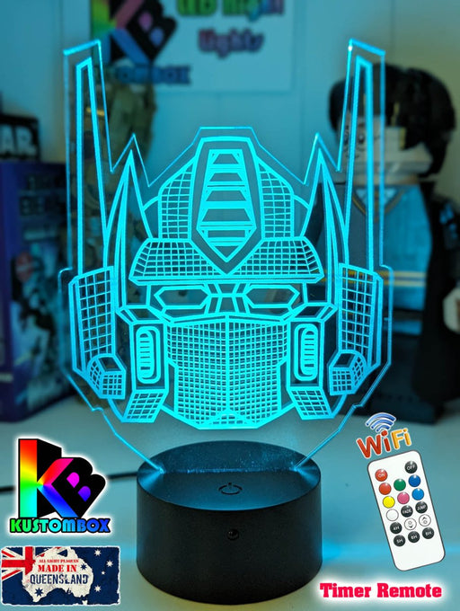 Optimus Prime Tranformers 3D LED Night Light Bedroom Lamp - KustomboxNight Lights & Ambient LightingKustomboxStandard Size - No Name