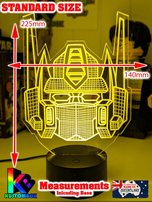 Optimus Prime Tranformers 3D LED Night Light Bedroom Lamp - KustomboxNight Lights & Ambient LightingKustomboxStandard Size - No Name