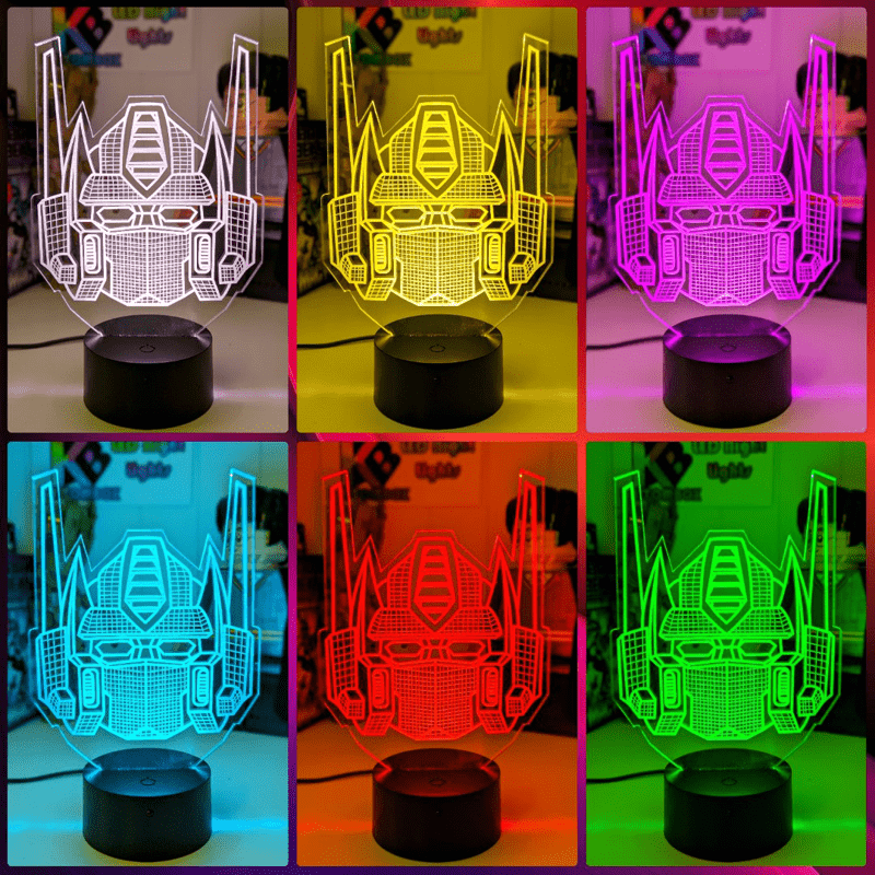 Optimus Prime Tranformers 3D LED Night Light Bedroom Lamp - KustomboxNight Lights & Ambient LightingKustomboxStandard Size - No Name
