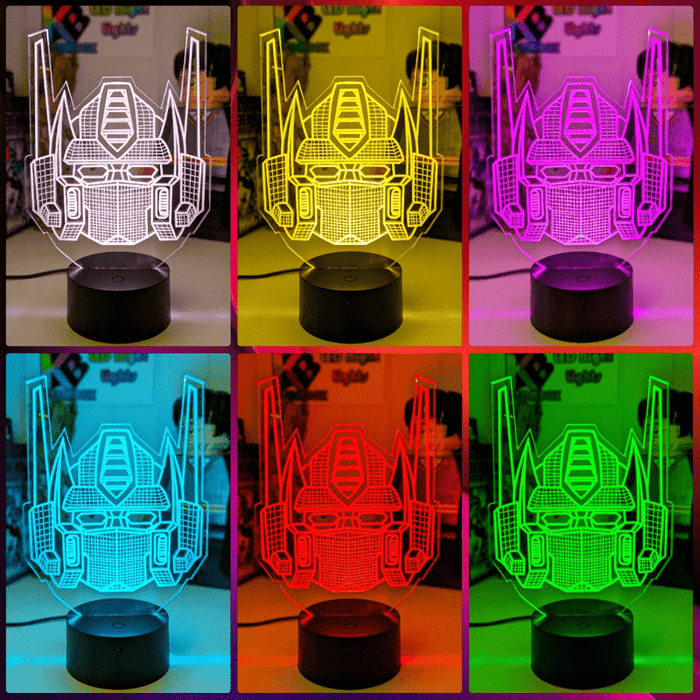 Optimus Prime Tranformers 3D LED Night Light Bedroom Lamp - KustomboxNight Lights & Ambient LightingKustomboxStandard Size - No Name
