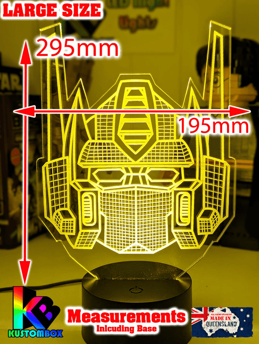 Optimus Prime Tranformers 3D LED Night Light Bedroom Lamp - KustomboxNight Lights & Ambient LightingKustomboxStandard Size - No Name