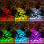 Our First Family Christmas Personalised Name Tree Bauble Light Decoration - KustomboxNight Lights & Ambient LightingKustomboxBauble - Standard Size