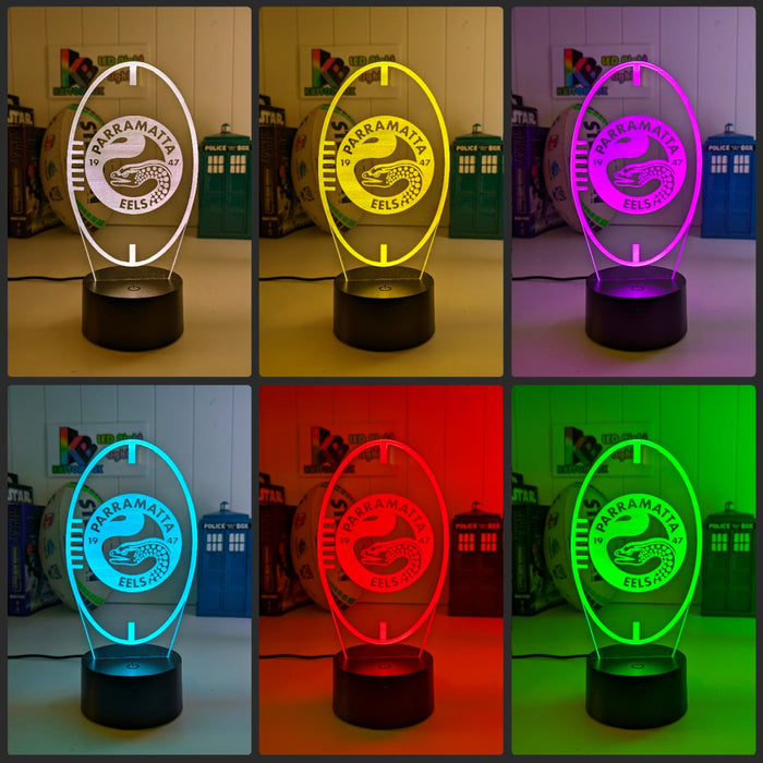 Parramatta Eels Rugby League Club 3D LED Night Light - KustomboxNight Lights & Ambient LightingKustomboxStandard Size
