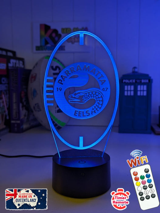 Parramatta Eels Rugby League Club 3D LED Night Light - KustomboxNight Lights & Ambient LightingKustomboxStandard Size