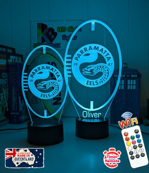 Parramatta Eels Rugby League Club 3D LED Night Light - KustomboxNight Lights & Ambient LightingKustomboxStandard Size