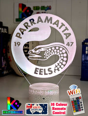 Parramatta EELS Rugby League Football Club 3D LED Night Light - KustomboxNight Lights & Ambient LightingKustomboxStandard Size