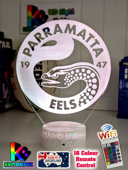 Parramatta EELS Rugby League Football Club 3D LED Night Light - KustomboxNight Lights & Ambient LightingKustomboxStandard Size