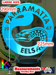 Parramatta EELS Rugby League Football Club 3D LED Night Light - KustomboxNight Lights & Ambient LightingKustomboxStandard Size