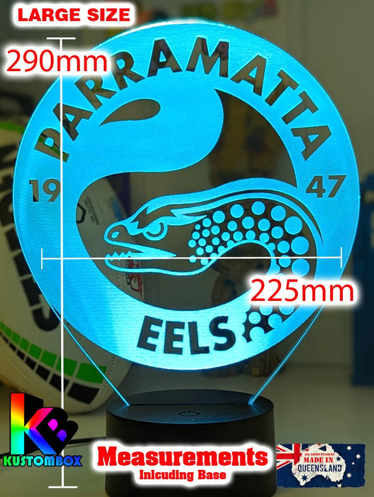 Parramatta EELS Rugby League Football Club 3D LED Night Light - KustomboxNight Lights & Ambient LightingKustomboxStandard Size
