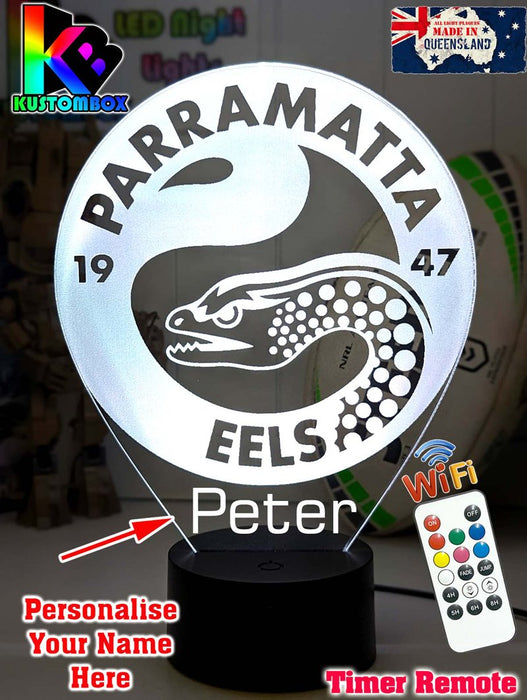 Parramatta EELS Rugby League Football Club 3D LED Night Light - KustomboxNight Lights & Ambient LightingKustomboxStandard Size