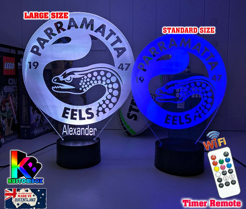Parramatta EELS Rugby League Football Club 3D LED Night Light - KustomboxNight Lights & Ambient LightingKustomboxStandard Size