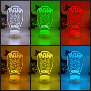 Paw Patrol Gang Personalised Name 3D LED Night Light Lamp - KustomboxNight Lights & Ambient LightingKustomboxStandard Size - No Name
