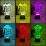 Paw Patrol Gang Personalised Name 3D LED Night Light Lamp - KustomboxNight Lights & Ambient LightingKustomboxStandard Size - No Name