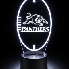 Penrith Panthers Ball Shaped Personalised 3D LED Night Light Lamp - KustomboxNight Lights & Ambient LightingKustomboxStandard SizeBlack 16 Colours + Remote