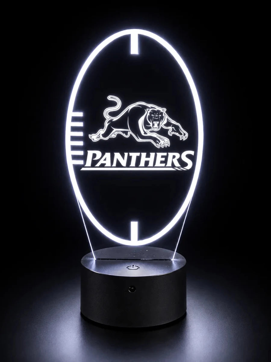 Penrith Panthers Ball Shaped Personalised 3D LED Night Light Lamp - KustomboxNight Lights & Ambient LightingKustomboxStandard SizeBlack 16 Colours + Remote