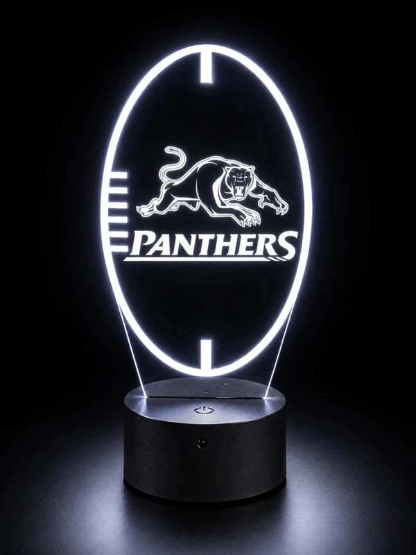 Penrith Panthers Ball Shaped Personalised 3D LED Night Light Lamp - KustomboxNight Lights & Ambient LightingKustomboxStandard SizeBlack 16 Colours + Remote